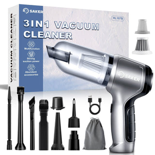 Sakerplus® 3-in-1 Verbesserter Kabelloser Mini-Handstaubsauger