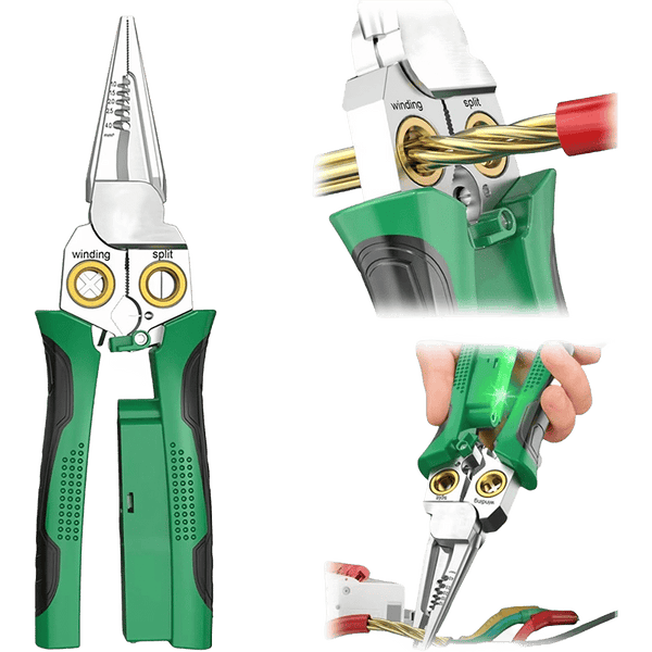 Sakerplus® 8-in-1 Abisolierzange mit Spannungsprüfer
