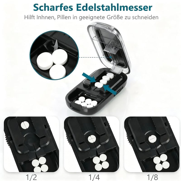 Sakerplus® Mehrfach-Tablettenschneider mit Präzisionsführung