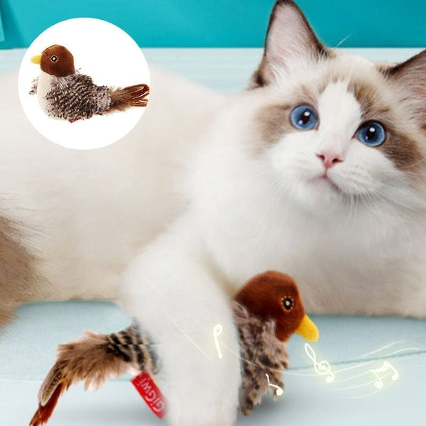 Sakerplus® Simulierter zwitschernder Vogel - Katzenspielzeug