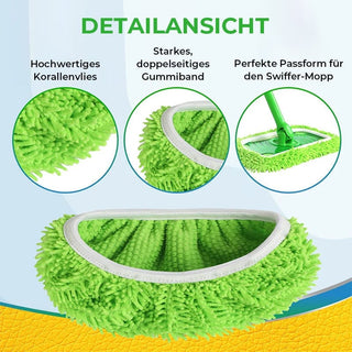 Sakerplus® Ersatz-Wischbezüge aus Chenille für die Bodenreinigung