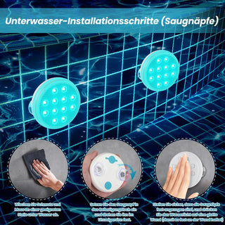 Sakerplus® 2/4 Stück – Ultra-Hell Wiederaufladbare Tauchfähige LED-Leuchten mit Fernbedienung
