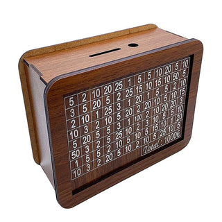 Sakerplus® Sparschwein aus Holz mit Zähler