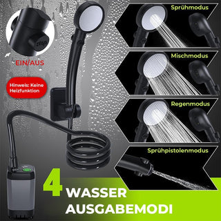 Sakerplus® Tragbare, wiederaufladbare Camping-Duschpumpe