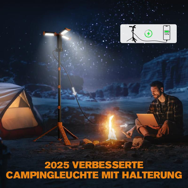 Sakerplus® Verbesserte tragbare Campingleuchte mit Halterung