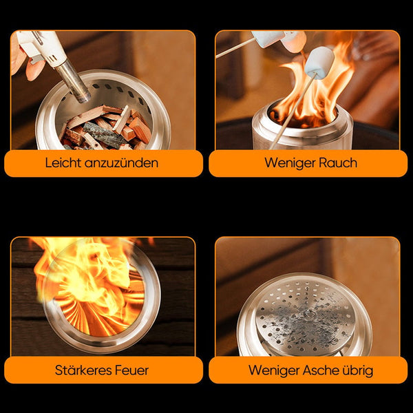 Sakerplus® Tragbare rauchfreie Tischfeuerstelle