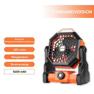 Sakerplus® Wiederaufladbarer Campingventilator