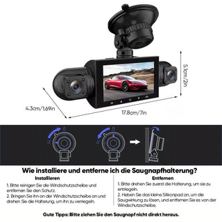Sakerplus® 4-Kanal-FHD-Dashcam