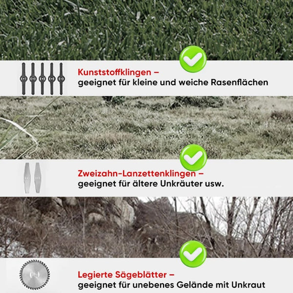 Sakerplus® 3-in-1-Gartentrimmer mit Akkus