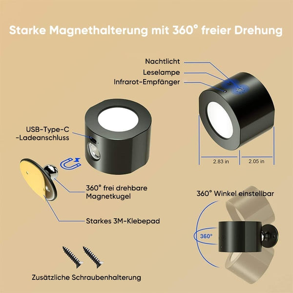 Sakerplus® LED-Wandlampe, magnetisch