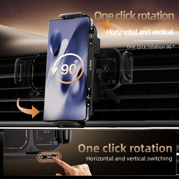 Sakerplus® Wireless Charging Rotating Car Mount