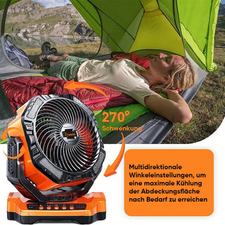 Sakerplus® Wiederaufladbarer Campingventilator