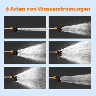 Sakerplus® 6-in-1-Sprühdüse Autowaschwasserpistole