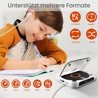 Sakerplus® Tragbarer Bluetooth-CD-Player