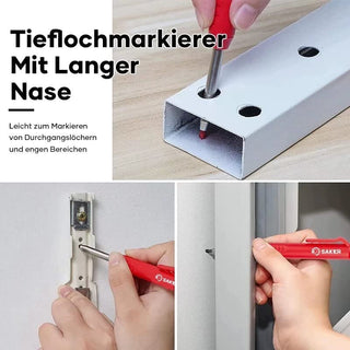 Sakerplus® Multifunktionales Anreißwerkzeug DIY Anreißlehre mit Tieflochstift
