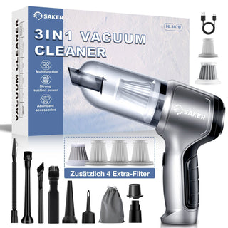 Sakerplus® 3-in-1 Verbesserter Kabelloser Mini-Handstaubsauger