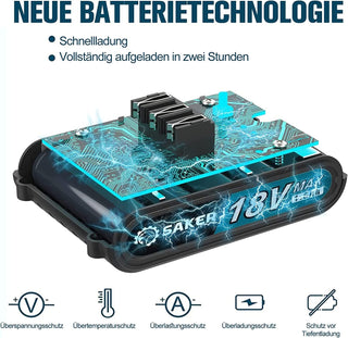 Sakerplus® 4/6 Zoll Mini Kettensäge Akku Einhandsäge