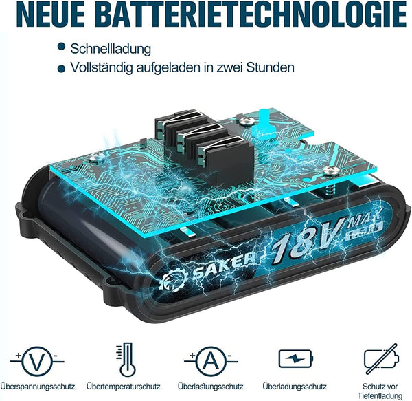 Sakerplus® 4/6 Zoll Mini Kettensäge Akku Einhandsäge