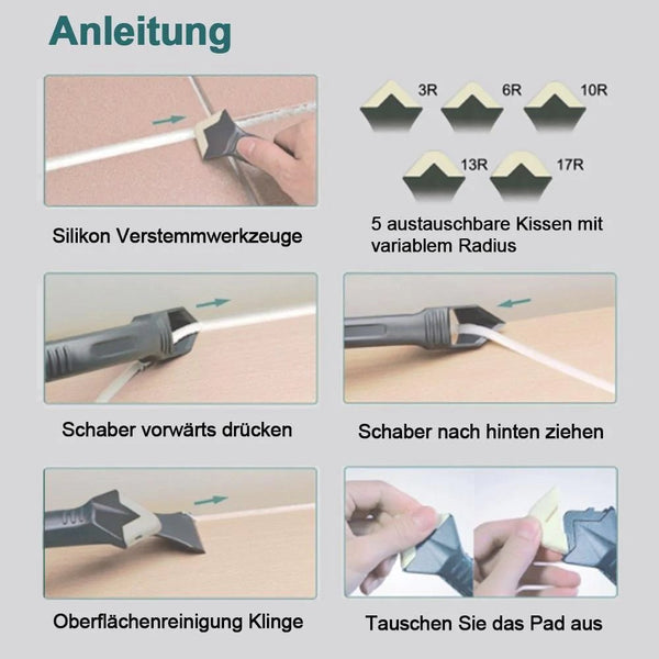 Sakerplus® 3 in 1 Silikonentferner Set Dichtungs Werkzeugsatz