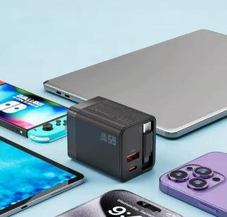 Sakerplus® 65 W GaN 3-in-1 einziehbares Schnellladegerät