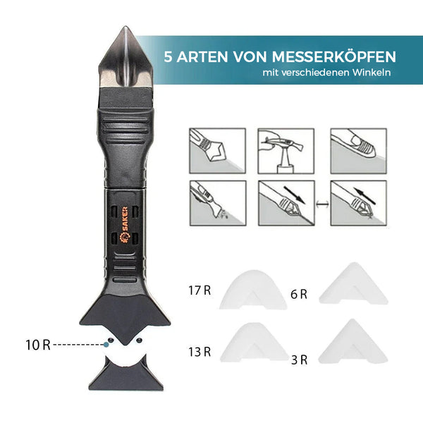 Sakerplus® 3 in 1 Silikonentferner Set Dichtungs Werkzeugsatz