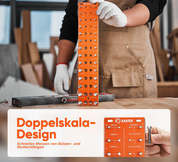Sakerplus® Gewindeprüfer für Schrauben und Muttern
