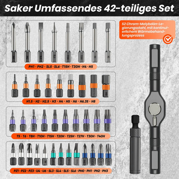 Sakerplus® 42 in 1 Magnet-Schraubendreher-Set