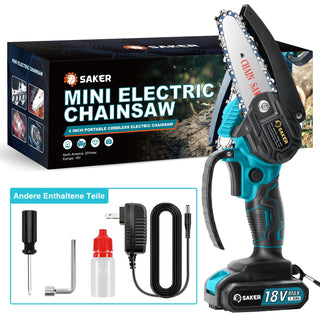 Sakerplus® 4/6 Zoll Mini Kettensäge Akku Einhandsäge