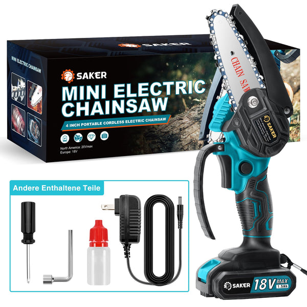 Sakerplus® 4/6 Zoll Mini Kettensäge Akku Einhandsäge