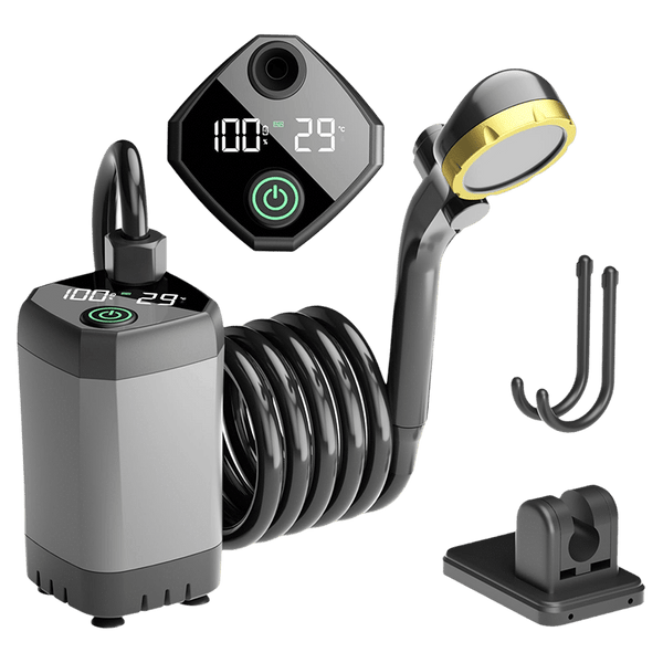 Sakerplus® Tragbare, wiederaufladbare Camping-Duschpumpe